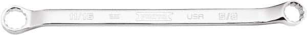 Proto - 5/8" x 11/16" 12 Point Box Wrench - Double End, 1" Head Diam x 29/32" Head Thickness, 10-19/32" OAL, Steel, Polished Finish, 15° Offset - Exact Tool & Supply