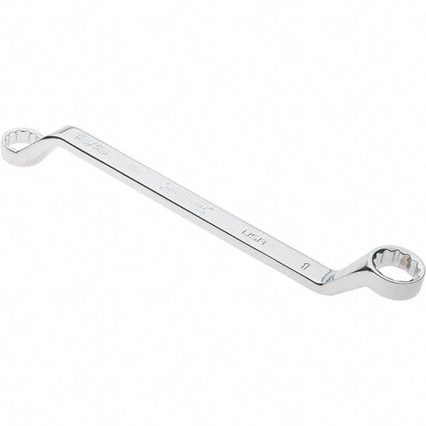 Proto - 15/16" x 1" 12 Point Box Wrench - Double End, 1-11/32" Head Diam x 1-7/16" Head Thickness, 14" OAL, Steel, Polished Finish, 15° Offset - Exact Tool & Supply