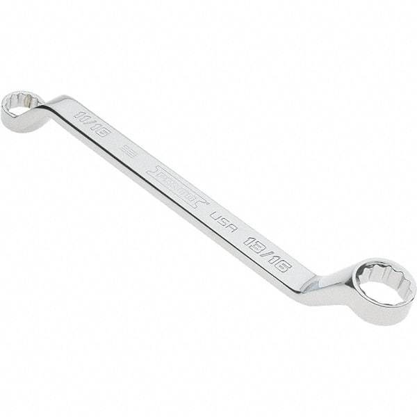 Proto - 11/16" x 3/4" 12 Point Box Wrench - Double End, 1" Head Diam x 1-5/32" Head Thickness, 10-51/64" OAL, Steel, Polished Finish, 15° Offset - Exact Tool & Supply