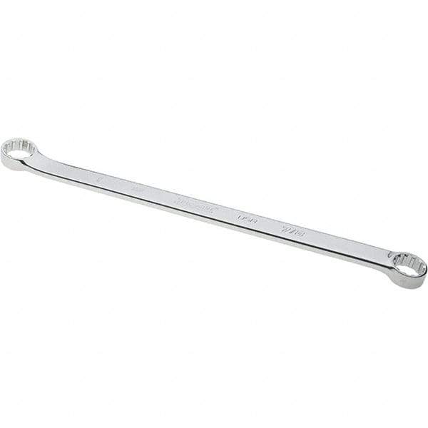 Proto - 7/8" x 1" 12 Point Spline Box Wrench - Double End, 1-17/64" Head Diam x 1-29/64" Head Thickness, 17-3/32" OAL, Steel, Polished Finish, 15° Offset - Exact Tool & Supply