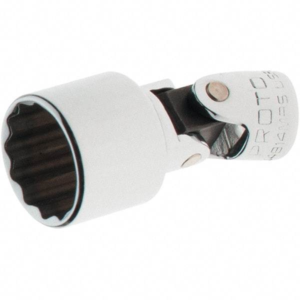 Proto - 1/4" Drive, Standard Hand Socket - 12 Points, 1-17/64" OAL, Steel, Full Polish Finish - Exact Tool & Supply