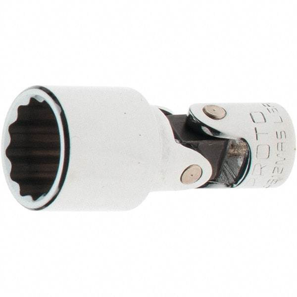 Proto - 1/4" Drive, Standard Hand Socket - 12 Points, 1-17/64" OAL, Steel, Full Polish Finish - Exact Tool & Supply