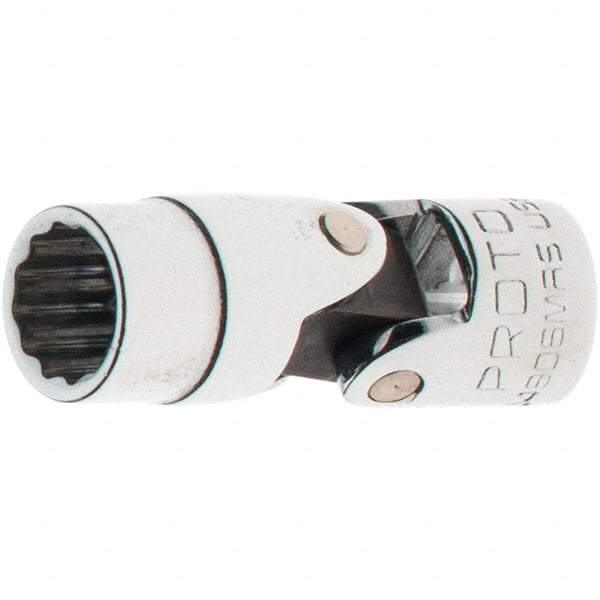 Proto - 1/4" Drive, Standard Hand Socket - 12 Points, 1-17/64" OAL, Steel, Full Polish Finish - Exact Tool & Supply