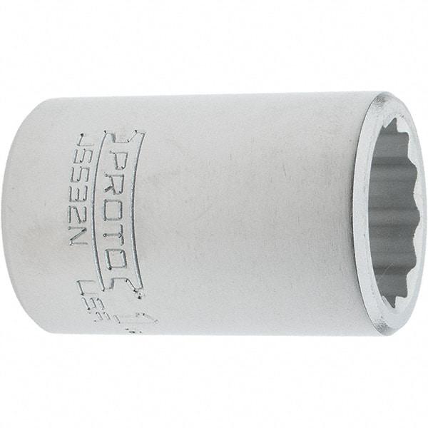 Proto - 1", 3/4" Drive, Standard Hand Socket - 12 Points, 2.285" OAL, Steel, Full Polish Finish - Exact Tool & Supply