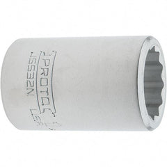 Proto - 1", 3/4" Drive, Standard Hand Socket - 12 Points, 2.285" OAL, Steel, Full Polish Finish - Exact Tool & Supply
