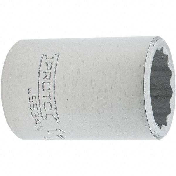 Proto - 1-1/16", 3/4" Drive, Standard Hand Socket - 12 Points, 2.285" OAL, Steel, Full Polish Finish - Exact Tool & Supply