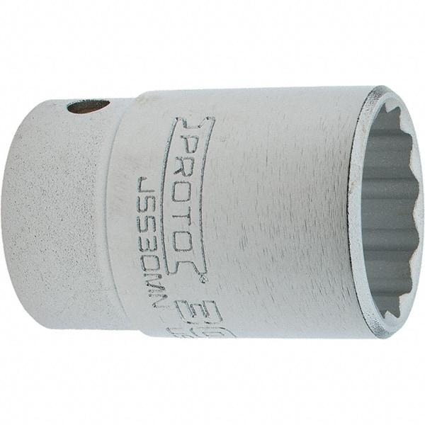 Proto - 3/4" Drive, Standard Hand Socket - 12 Points, 3.332" OAL, Steel, Full Polish Finish - Exact Tool & Supply