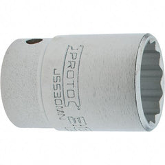 Proto - 3/4" Drive, Standard Hand Socket - 12 Points, 3.332" OAL, Steel, Full Polish Finish - Exact Tool & Supply