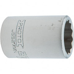 Proto - 3/4" Drive, Standard Hand Socket - 12 Points, 2.307" OAL, Steel, Full Polish Finish - Exact Tool & Supply