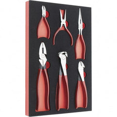Proto - 6 Piece Crimper/Cutter Cutting Pliers - Comes in 11 x 16 Foam Insert - Exact Tool & Supply