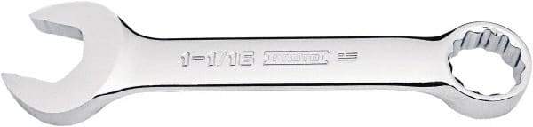 Proto - 1-1/16" 12 Point Combination Wrench - 15° Offset Angle, 6-19/32" OAL, Steel, Full Polish Finish - Exact Tool & Supply