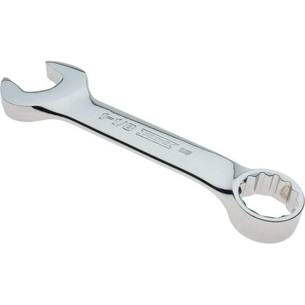 Proto - 1-1/8" 12 Point Combination Wrench - 15° Offset Angle, 8-29/32" OAL, Steel, Full Polish Finish - Exact Tool & Supply