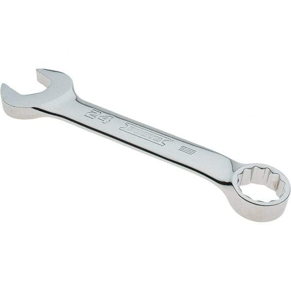 Proto - 24mm 12 Point Combination Wrench - 15° Offset Angle, 8-19/64" OAL, Steel, Full Polish Finish - Exact Tool & Supply