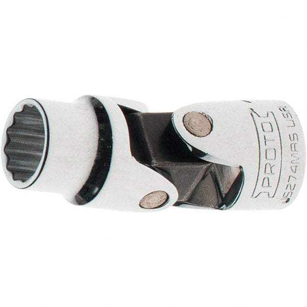 Proto - 3/8" Drive, Standard Hand Socket - 12 Points, 2" OAL, Steel, Full Polish Finish - Exact Tool & Supply