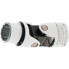 Proto - 3/8" Drive, Standard Hand Socket - 12 Points, 2" OAL, Steel, Full Polish Finish - Exact Tool & Supply