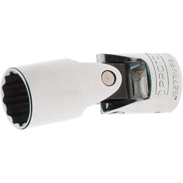 Proto - 3/8" Drive, Standard Hand Socket - 12 Points, 2-1/4" OAL, Steel, Full Polish Finish - Exact Tool & Supply