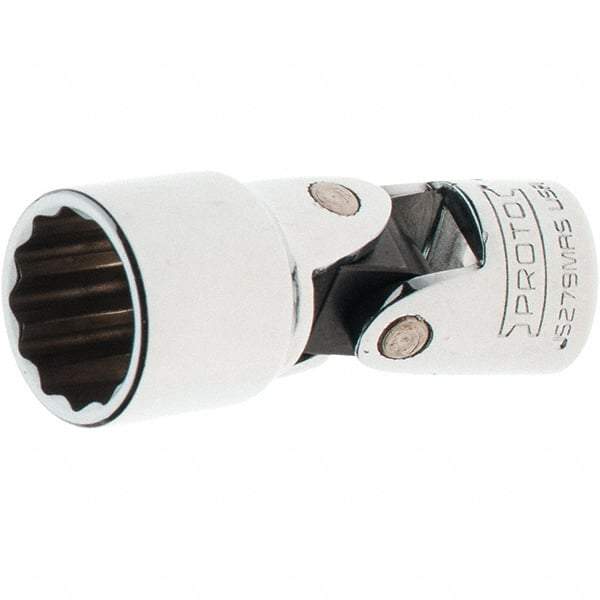 Proto - 3/8" Drive, Standard Hand Socket - 12 Points, 2-1/4" OAL, Steel, Full Polish Finish - Exact Tool & Supply