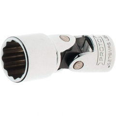Proto - 3/8" Drive, Standard Hand Socket - 12 Points, 2-1/4" OAL, Steel, Full Polish Finish - Exact Tool & Supply