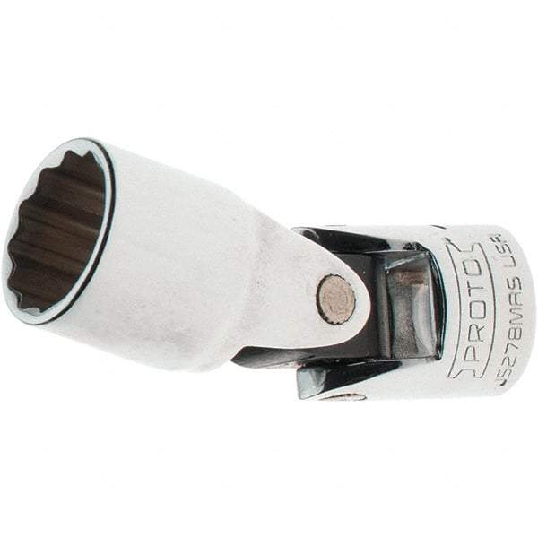 Proto - 3/8" Drive, Standard Hand Socket - 12 Points, 2-1/4" OAL, Steel, Full Polish Finish - Exact Tool & Supply