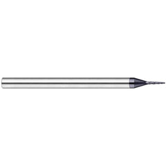 Harvey Tool - 1° per Side 0.03" Small End Diam 5/32" LOC 3-Flute Solid Carbide Tapered Ball End Mill - Exact Tool & Supply