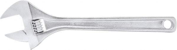 Proto - 1-11/16" Jaw Capacity, 15" Standard Adjustable Wrench - Steel, Polished Finish, 15" OAL - Exact Tool & Supply