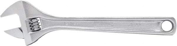 Proto - 1-1/2" Jaw Capacity, 12" Standard Adjustable Wrench - Steel, Polished Finish, 12" OAL - Exact Tool & Supply