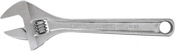 Proto - 1-1/8" Jaw Capacity, 8" Standard Adjustable Wrench - Steel, Polished Finish, 8" OAL - Exact Tool & Supply