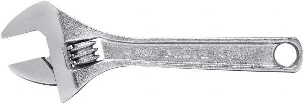 Proto - 1/2" Jaw Capacity, 4" Standard Adjustable Wrench - Steel, Polished Finish, 4" OAL - Exact Tool & Supply