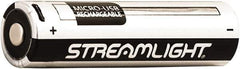 Streamlight - Size 18650, Lithium-Ion, 2 Pack, Standard Battery - 3.7 Volts, Button Tab Terminal - Exact Tool & Supply