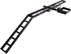 Erickson Manufacturing - Steel Motorcycle Carrier with Gas Can Holder - 5" Wide x 75-1/2" Long, Black, For Use with 2" Receivers - Exact Tool & Supply