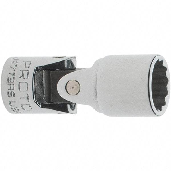 Proto - 3/8", 1/4" Drive, Standard Hand Socket - 12 Points, 1-1/2" OAL, Steel, Chrome Finish - Exact Tool & Supply