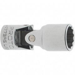 Proto - 3/8", 1/4" Drive, Standard Hand Socket - 12 Points, 1-1/2" OAL, Steel, Chrome Finish - Exact Tool & Supply