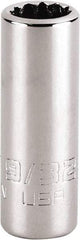 Proto - 9/32", 1/4" Drive, Standard Hand Socket - 12 Points, 1-15/64" OAL, Steel, Chrome Finish - Exact Tool & Supply