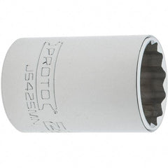 Proto - 1/2" Drive, Standard Hand Socket - 12 Points, 1-59/64" OAL, Steel, Chrome Finish - Exact Tool & Supply