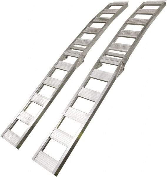 Erickson Manufacturing - 90" Long x 12" Wide, 1,500 Lb Capacity, Foldable Arched Truck Ramp - Aluminum, For All Vehicles - Exact Tool & Supply