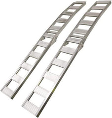 Erickson Manufacturing - 90" Long x 12" Wide, 1,500 Lb Capacity, Foldable Arched Truck Ramp - Aluminum, For All Vehicles - Exact Tool & Supply