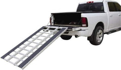 Erickson Manufacturing - 84" Long x 54" Wide, 1,500 Lb Capacity, Foldable Truck Ramp with Wear Boards - Aluminum, For All Vehicles - Exact Tool & Supply