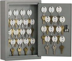 Ability One - Key Control; Type: Key Box ; Number of Keys: 30 ; Color: Gray ; Height (Inch): 12.25 ; Width (Inch): 8 ; Depth (Inch): 2.5000 - Exact Tool & Supply