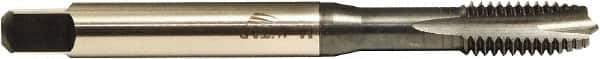Emuge - M18x2.50 Metric, 3 Flute, NE2 Finish, HSS-E Spiral Point Tap - Plug Chamfer, Right Hand Thread, 125mm OAL, 0.542" Shank Diam, 6H Class of Fit - Exact Tool & Supply