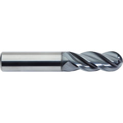 M.A. Ford - Ball End Mills; Mill Diameter (Inch): 1/2 ; Mill Diameter (Decimal Inch): 0.5000 ; Number of Flutes: 4 ; Length of Cut (Inch): 1-1/4 ; Length of Cut (Decimal Inch): 1.2500 ; Material: Solid Carbide - Exact Tool & Supply