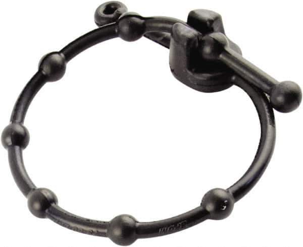 Erickson Manufacturing - 14" Long Black Rubber Reusable Cable Tie - 10 Lb Tensile Strength, 3mm Thick, 5" Max Bundle Diam - Exact Tool & Supply