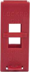 NMC - Polypropylene Wall Switch Lockout - 1/2" Lockout Length, 3-1/2" Lockout Thickness, 1-1/2" Lockout Width, 1 Padlock, English - Exact Tool & Supply