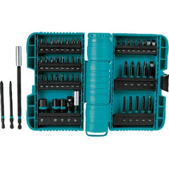 Makita - Power Bit, Insert Bit & Nut Driver Set - 1/4 to 3/8" Hex, #2, 1/4", 3/8" Drive, Phillips, Slotted, Torx, Square Point - Exact Tool & Supply