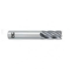 1 Dia. x 4 Overall Length 6-Flute Square End Solid Carbide SE End Mill-Round Shank-Center Cutting-Uncoated - Exact Tool & Supply