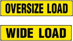 Erickson Manufacturing - Vinyl Wide/Oversized Load Banner - 18" Wide x 84" Long, Yellow & Black, For Use with Trucks - Exact Tool & Supply