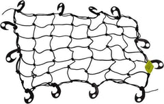 Erickson Manufacturing - Rubber Cargo Net - 28" Wide x 28" Long, Black, For Use with ATV's - Exact Tool & Supply
