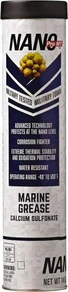 Nano Pro MT - 14 oz Cartridge Calcium Anti-Corrosion Grease - Blue, Water Resistant, 500°F Max Temp, NLGIG 2, - Exact Tool & Supply