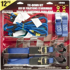 Erickson Manufacturing - 15' Long x 1" Wide, 750 Lb Basket Capacity, Polyester & Steel Web Sling - Blue - Exact Tool & Supply