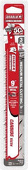 Freud - 9" Long x 1" Thick, Bi-Metal Reciprocating Saw Blade - Tapered Profile, 8 to 10 TPI, Toothed Edge, Tang Shank - Exact Tool & Supply