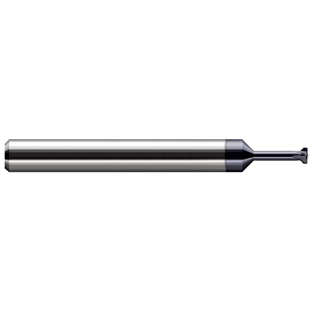 Harvey Tool - Thread Relief Cutters; Material: Solid Carbide ; Cutting Diameter (Inch): 0.193 ; Shank Diameter (Inch): 1/4 ; Flat Width (Decimal Inch): 0.0400 ; Overall Length (Inch): 2-1/2 - Exact Tool & Supply
